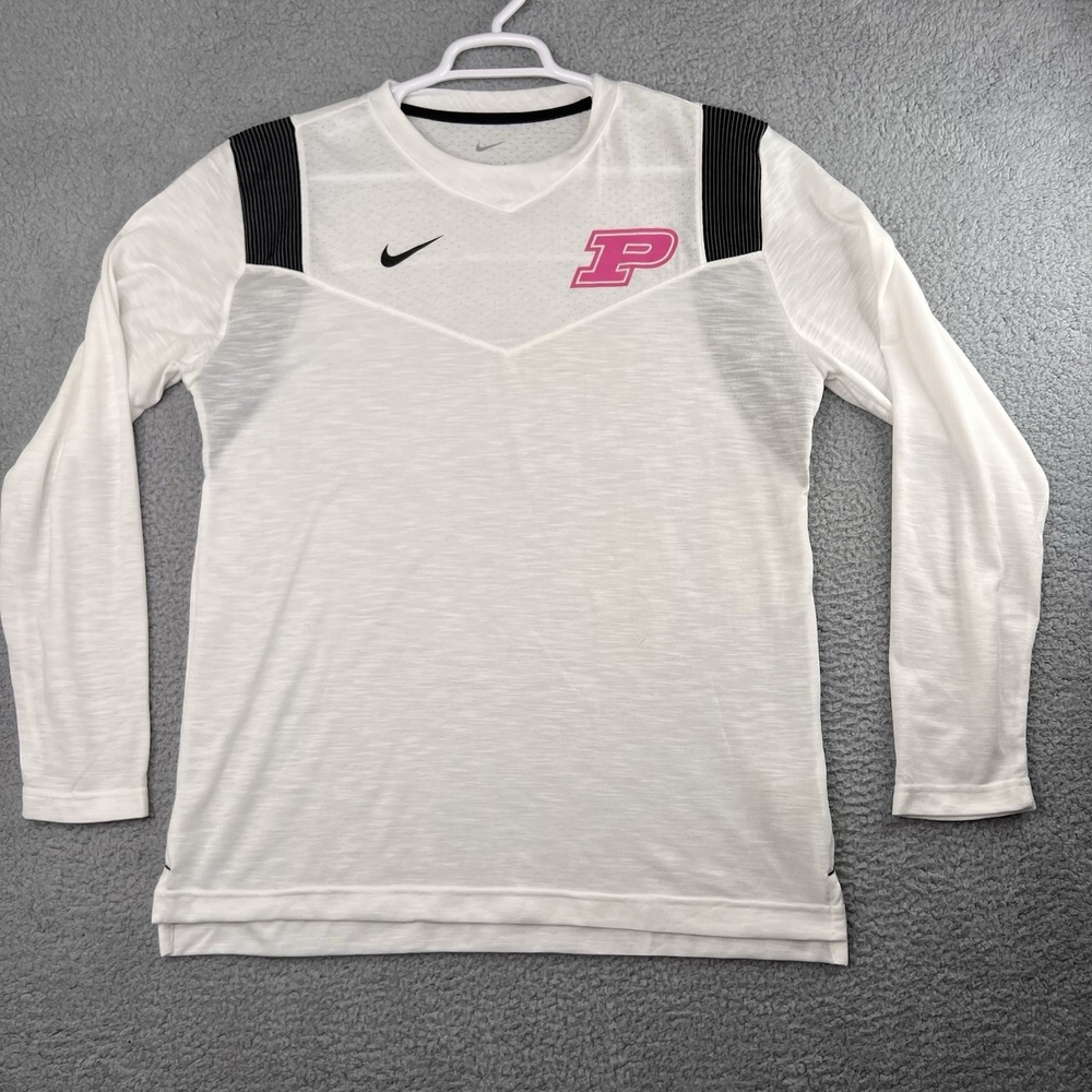 Purdue Boilermakers Nike Dri-Fit Long Sleeve Shirt Men's White